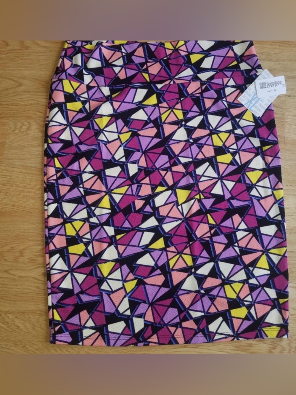 Multicolor LuLaRoe Cassie Geometric Triangle Pencil Skirt Size XL